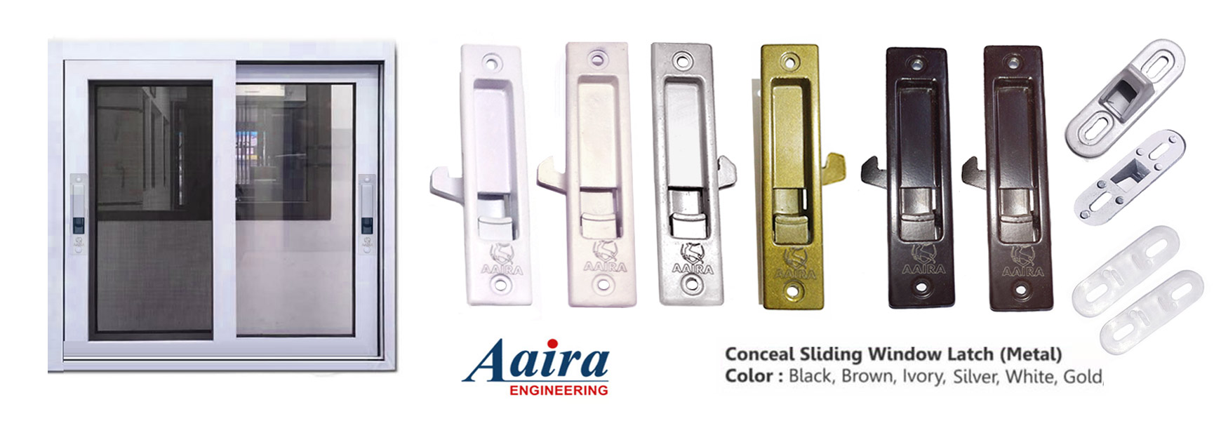 Sliding Wndow Latch Lock Manufacturers Rajkot - Metal - PVC